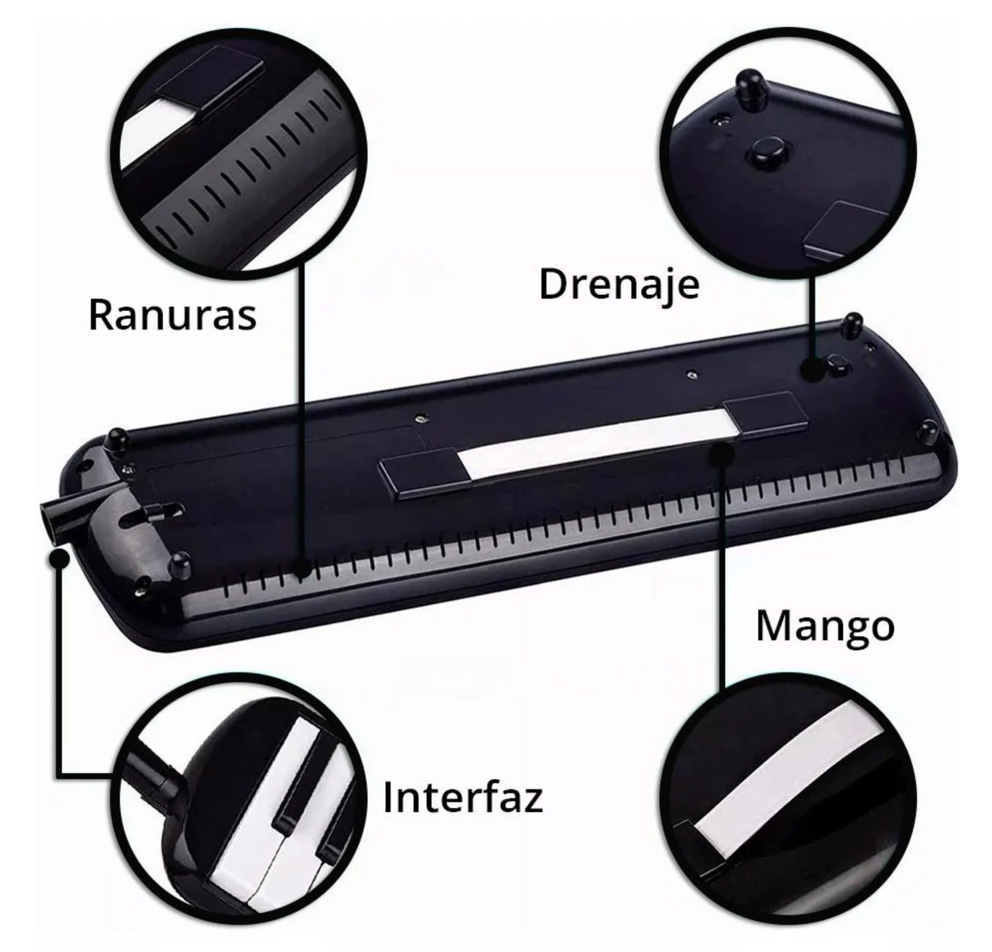 MELODICA 32 NOTAS NEGRA CON FUNDA | MELODICA-BK N