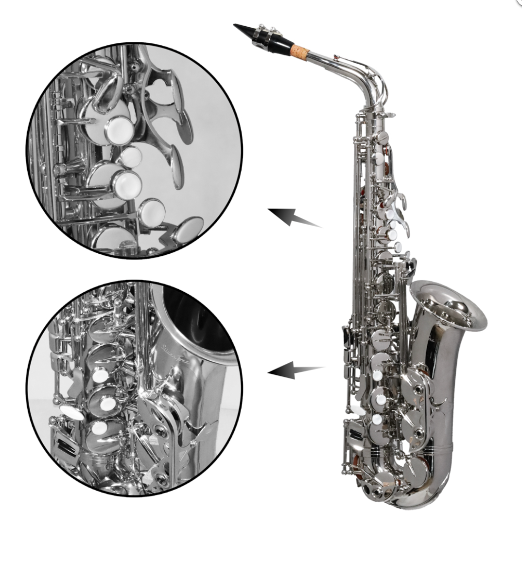 SAXOFON ALTO Eb NIQUELADO SILVERTONE | SLSX010 N