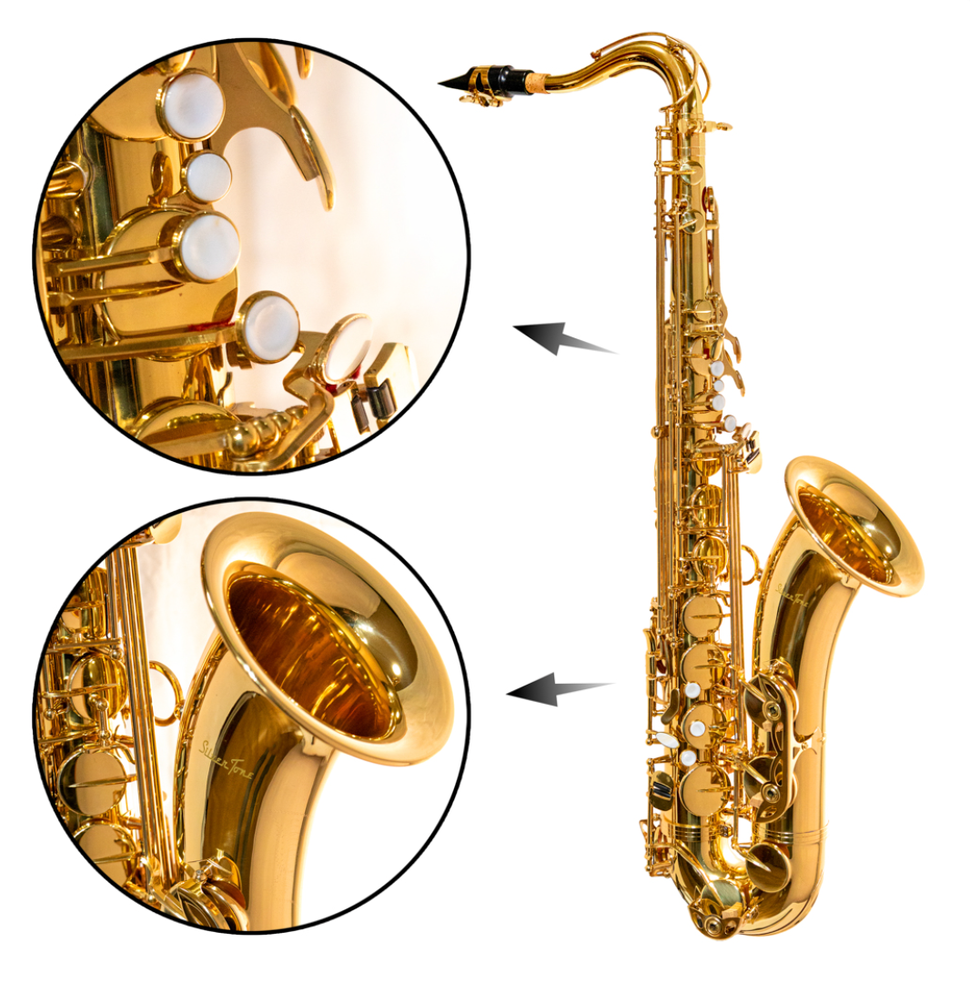 SAXOFON TENOR SIb DORADO (TIPO YAMAHA) SILVERTONE | SLSX028 N