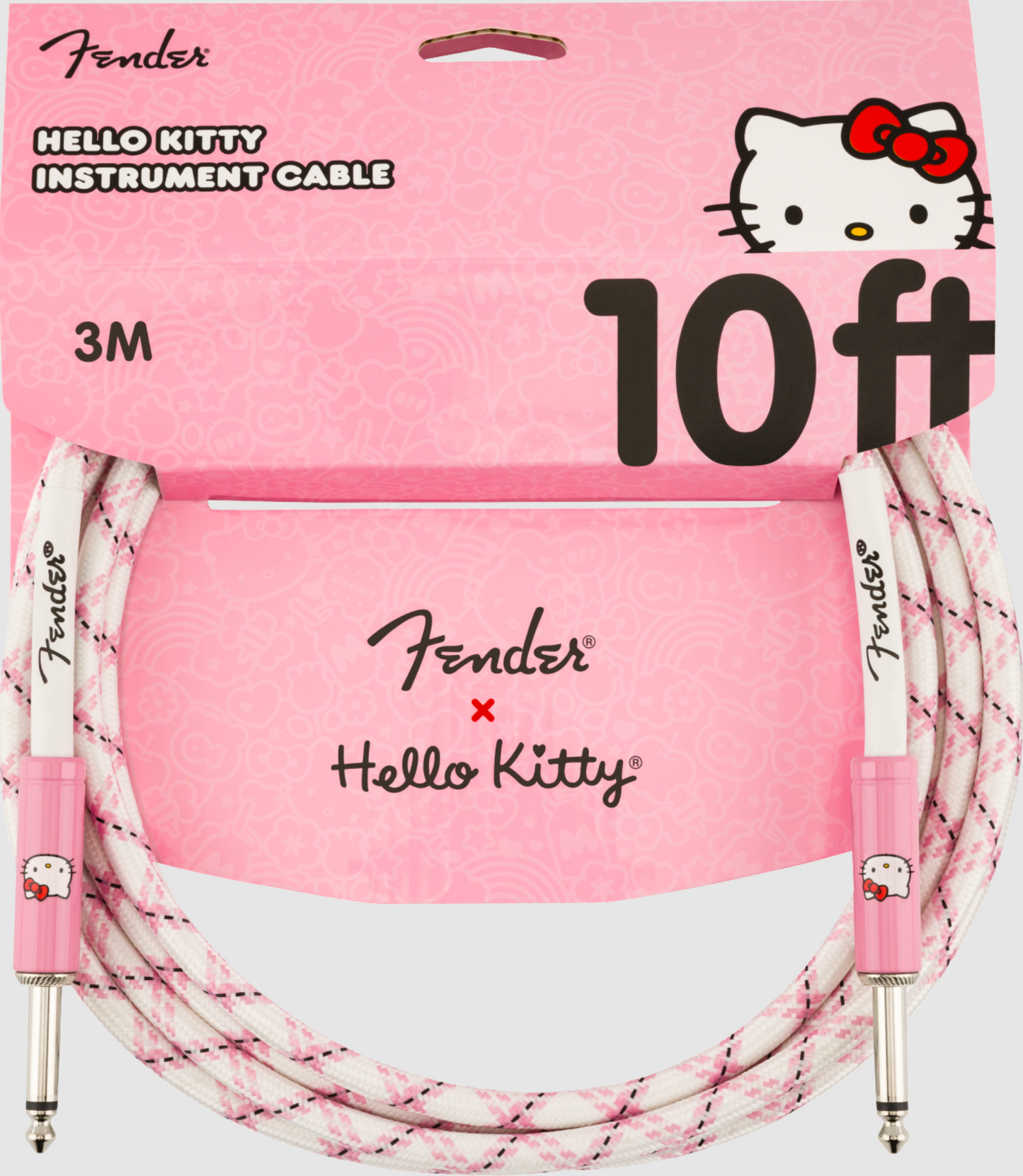 CABLE FENDER® X HELLO KITTY® ORIGINAL ROSA/BLANCO DE 3 M | 0990818123 N