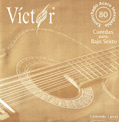 Paquete de Cuerdas Victor Bajo 5 y 6 Cuerdas 1a. Entorchado Acero Inoxidable