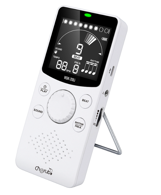 Metronomo Digital Blanco Recargable Cherub | Wsm-210li N