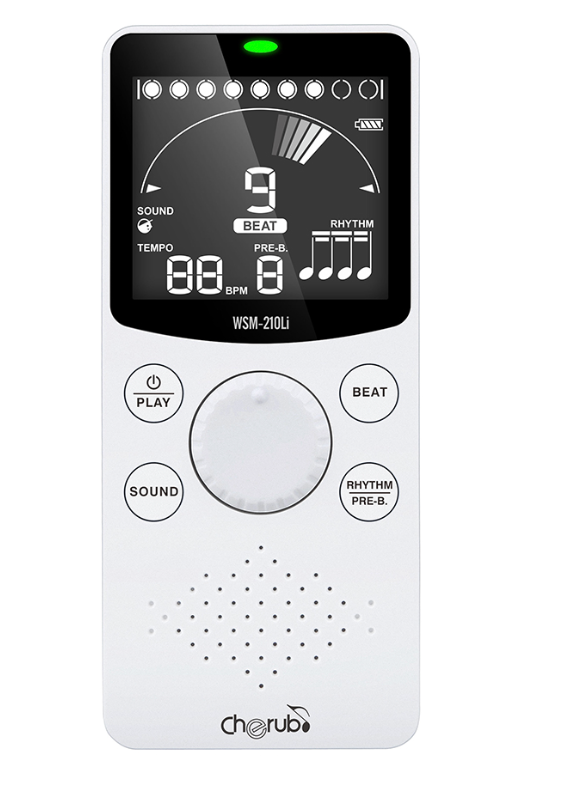 Metronomo Digital Blanco Recargable Cherub | Wsm-210li N