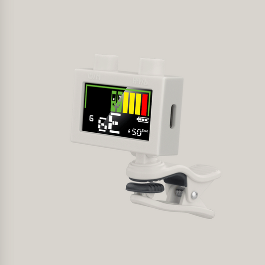 Afinador Digital Cromatico Guit bajo Uku Blanco Cherub