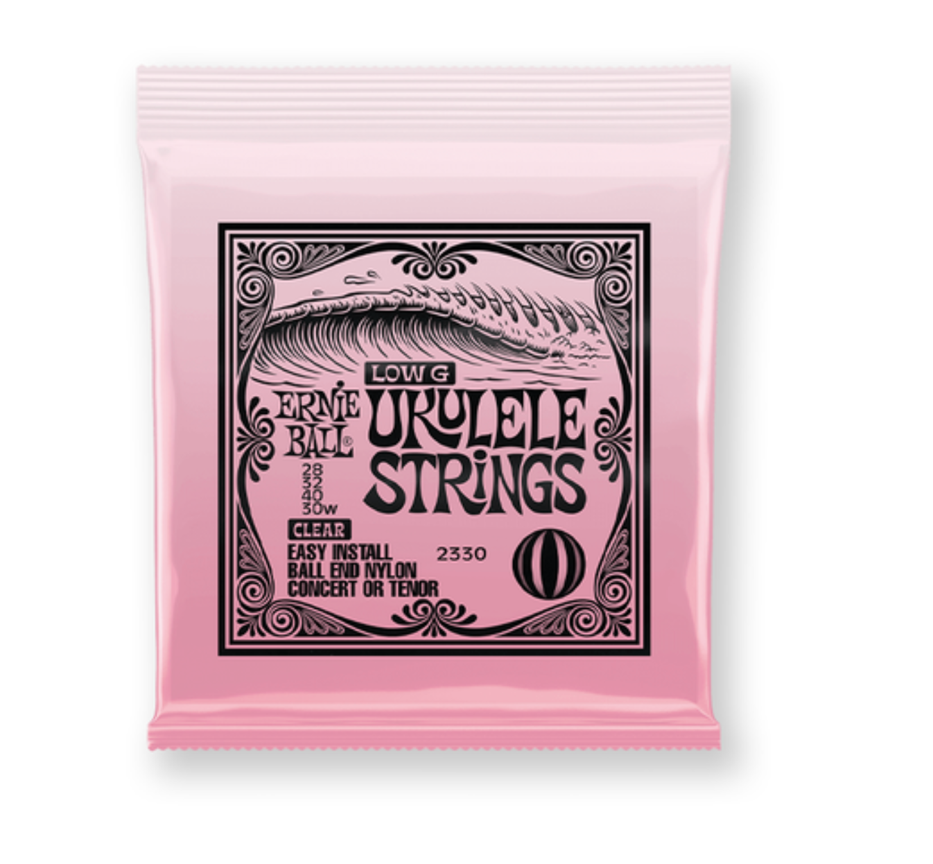 Encordadura Ernie Ball Para Ukulele De Concierto/Tenor Nylon Transparente N