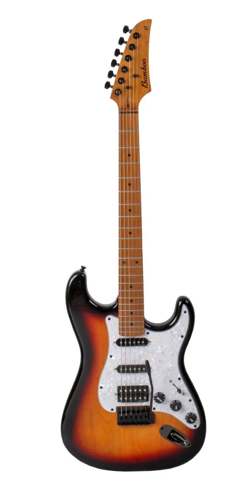 Guitarra Electrica tipo strato "SSH" Bamboo Sunburst