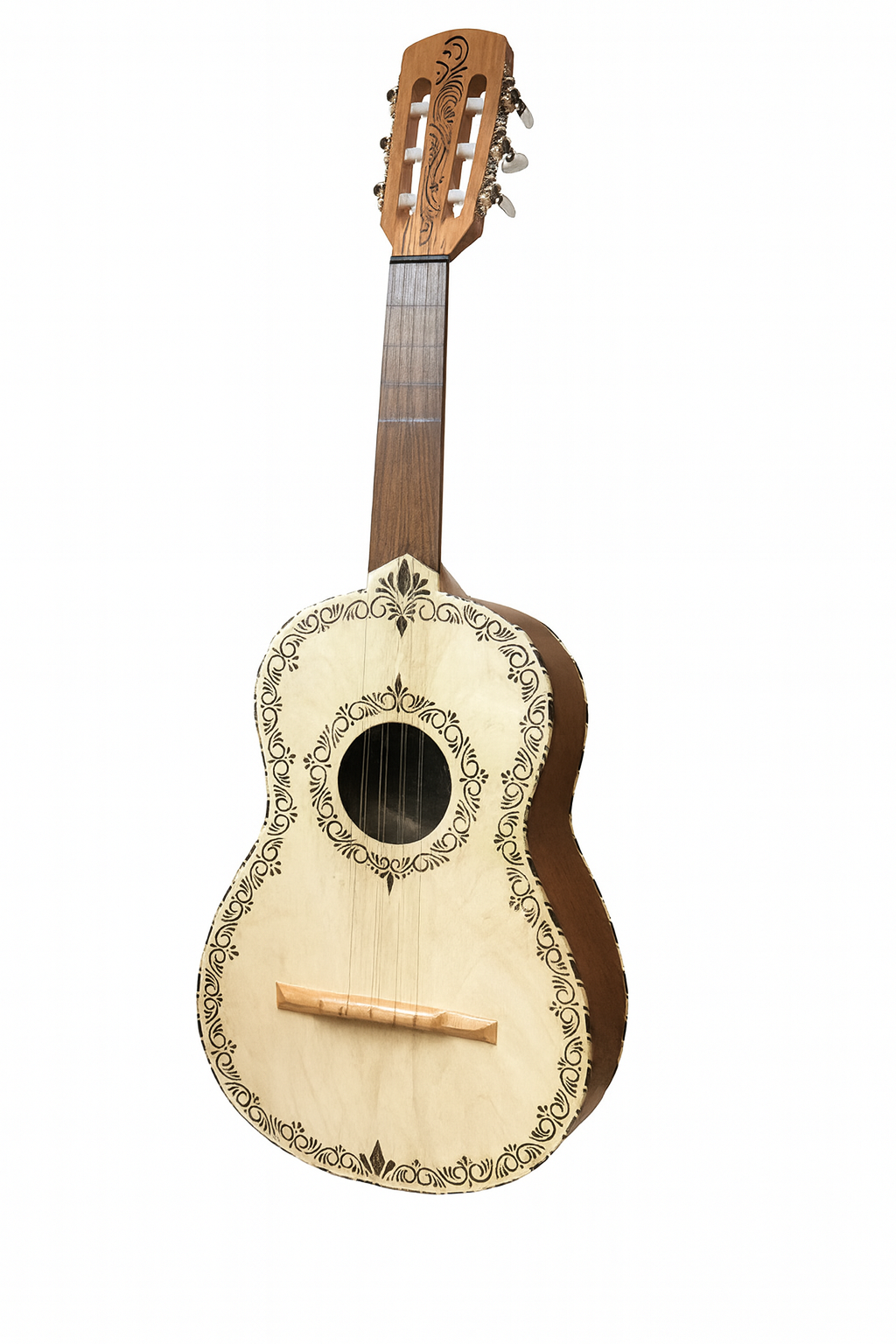VIHUELA CEDRO FINA CON PIROGRABADO EN TAPA | VH4 N