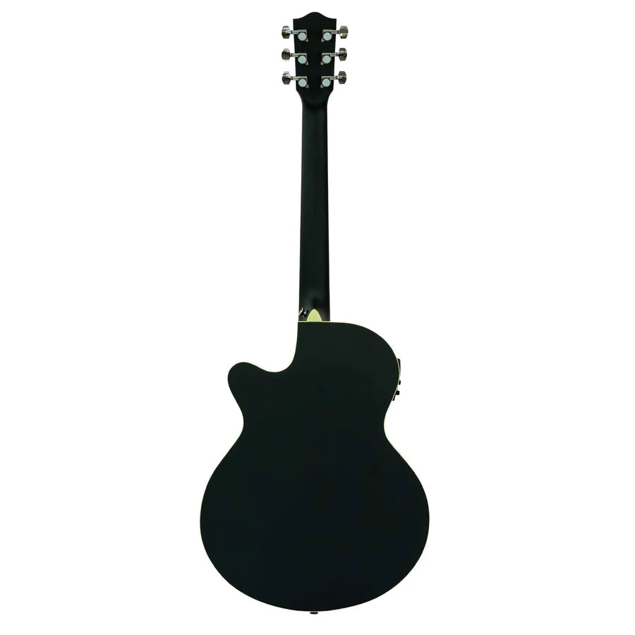GUITARRA ELECTROACÚSTICA BAMBOO DE 40" CON CORTE INCLUYE FUNDA GA-40-BK-Q N