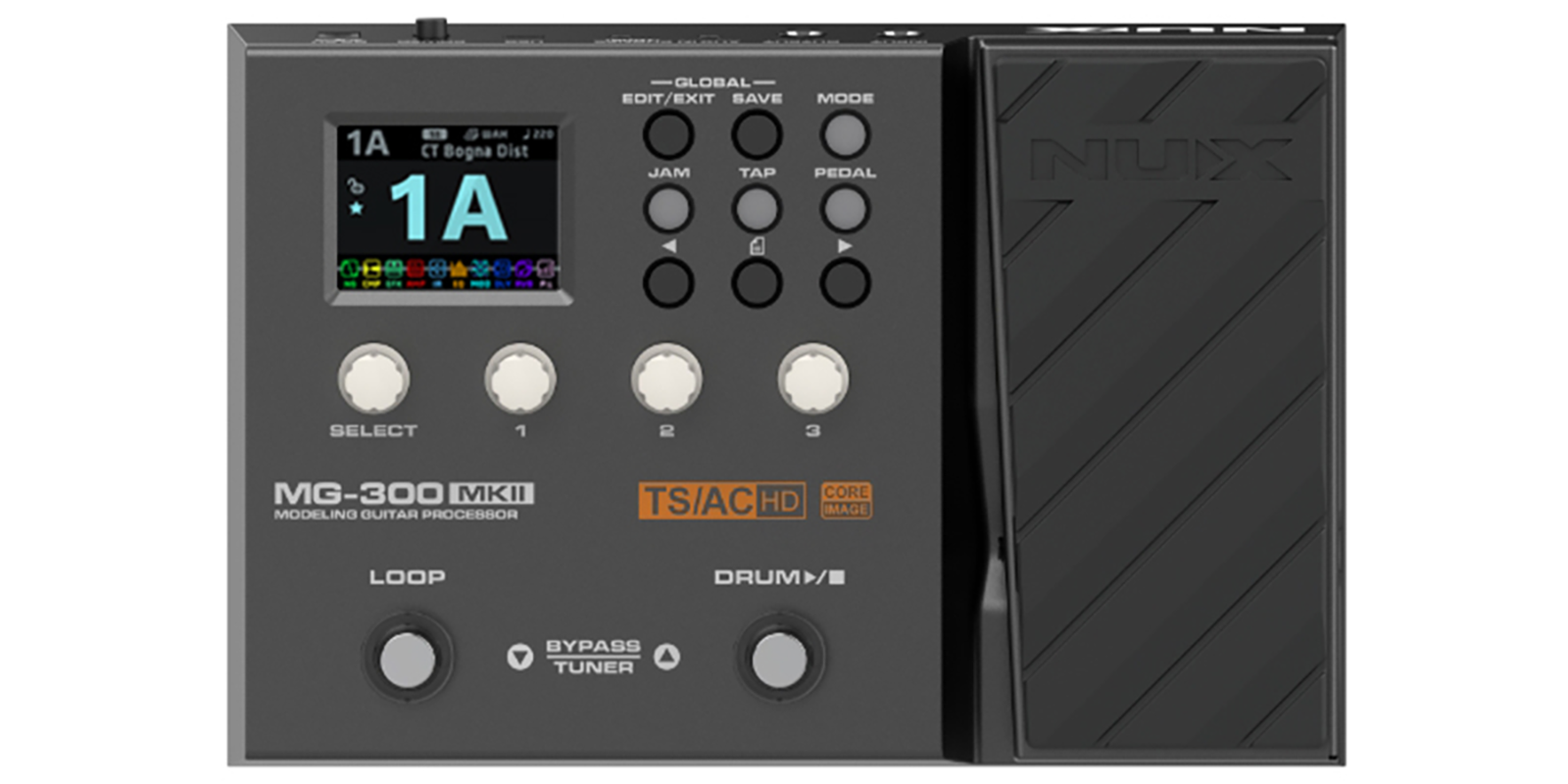 Procesador Nux P/guitarra Mod. Mg-300 Mkii N