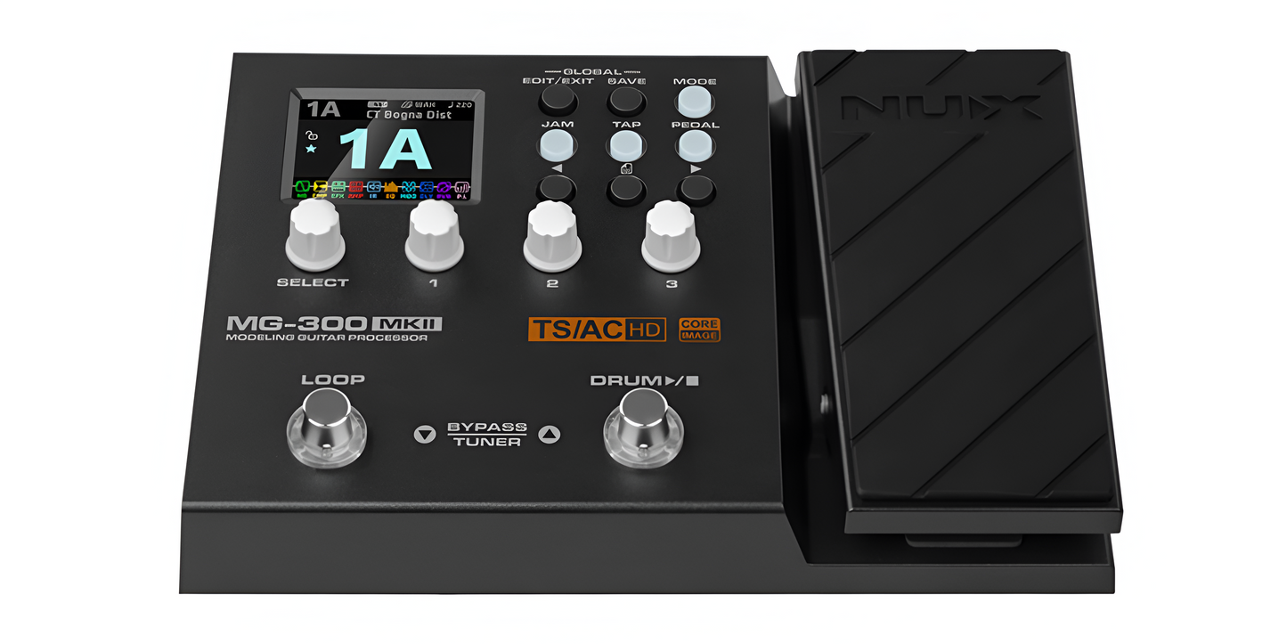 PROCESADOR NUX P/GUITARRA MOD. MG-300 MKII N