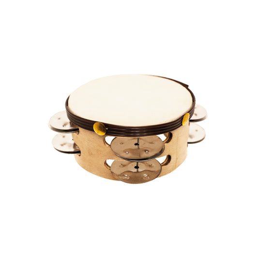 Pandero Madera Doble Hil Rin 6" C/parche