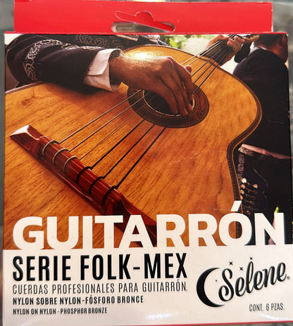 Encordadura Guitarron Nylon sobre Nylon Verde Aqua, Entorchado Fosforo Bronce 300-nnv N