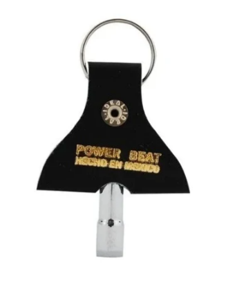 LLAVE  DE AFINACION POWER BEAT PARA BATERIA CON LLAVERO DE PIEL PB-KY N