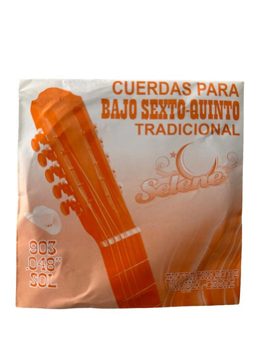 CAJA DE CUERDAS PARA BAJO SEXTO/QUINTO ENTORCHADO DE ALPACA 3A SOL SELENE 903 N