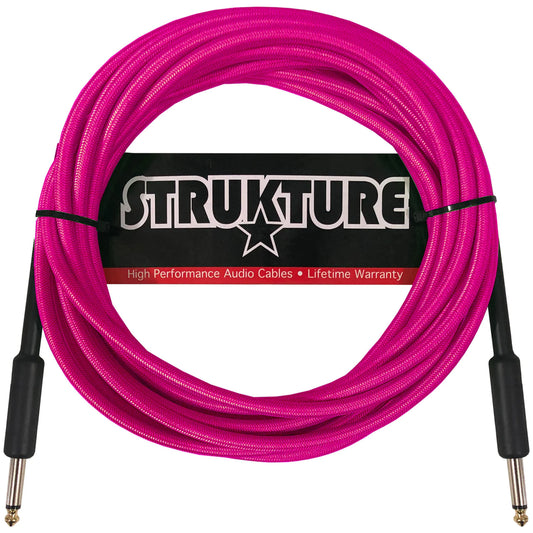 CABLE P/INST TEXTIL ROSA NEON 5.7MTS 1/4"-1/4" STRUKTURE N