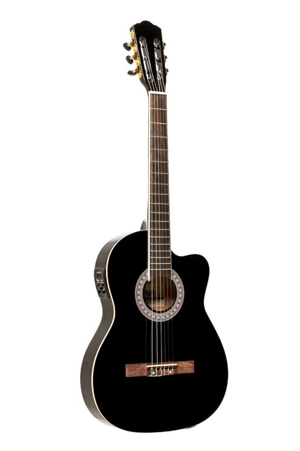 GUITARRA CLÁSICA ELECTROACUSTICA CON RESAQUE Y EQ DE 4 BANDAS B-BAND NEGRA SCL60 TCE-BLK N