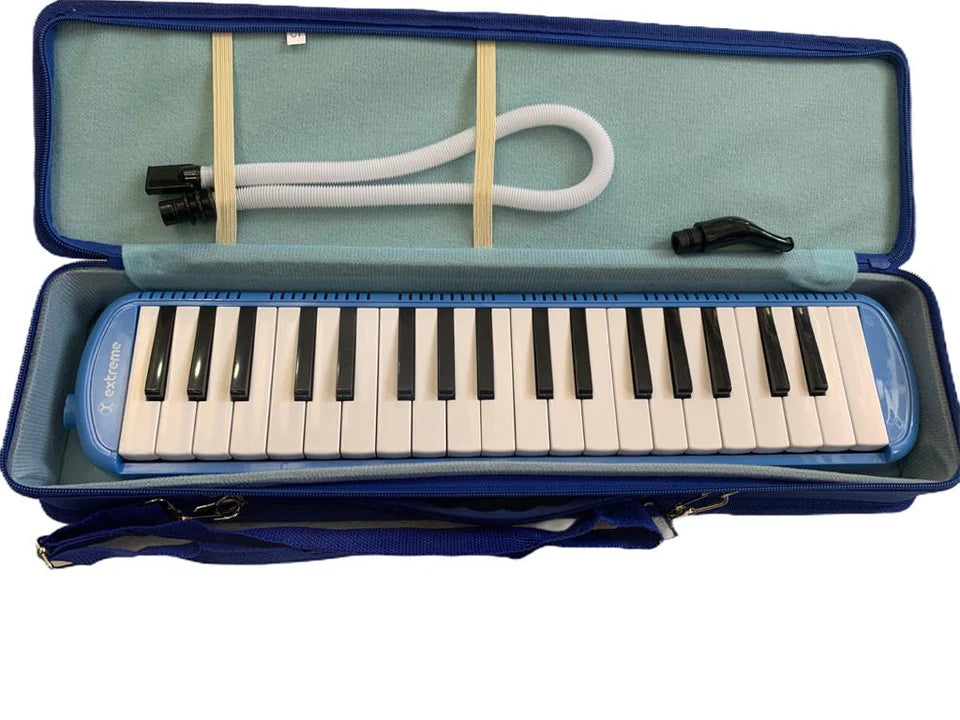 Melodica Extreme 37 Teclas 3 Octavas Estuche con Cierre Azul N
