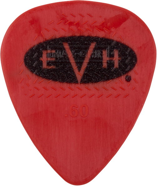 PUAS PARA GUITARRA EVH-DUNLOP NYLON PAQUETE DE 6 PIEZAS .60  ROJA