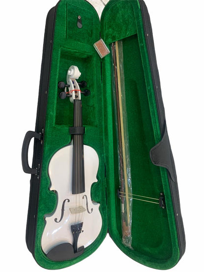 Violin Laminado Estudiante 4/4 Blanco Amadeus Cellini