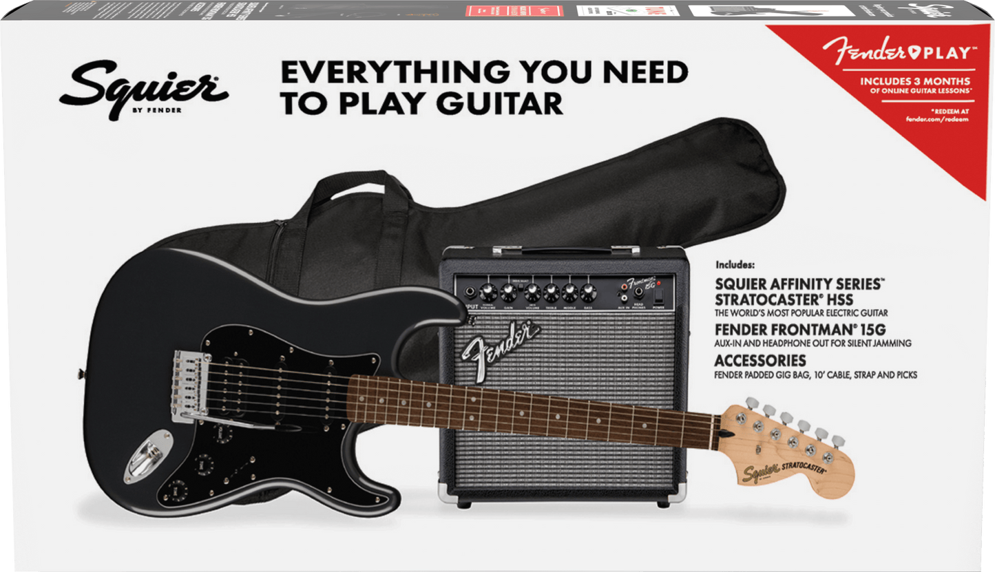 GUITARRA ELECTRICA FENDER SQUIER PAQUETE AFFINITY SERIES STRATOCASTER HSS PACK N