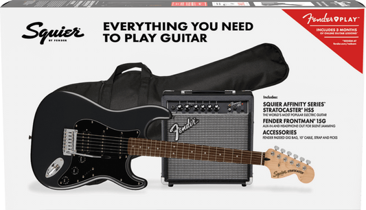 GUITARRA ELECTRICA FENDER SQUIER PAQUETE AFFINITY SERIES STRATOCASTER HSS PACK N