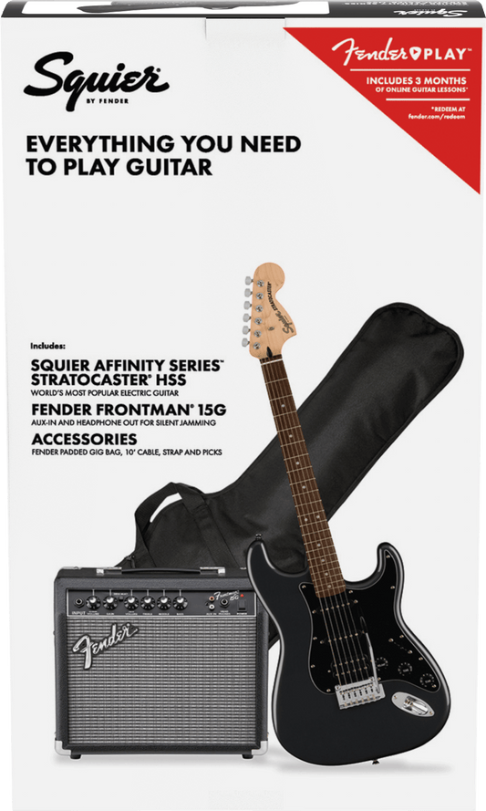 GUITARRA ELECTRICA FENDER SQUIER PAQUETE AFFINITY SERIES STRATOCASTER HSS PACK N