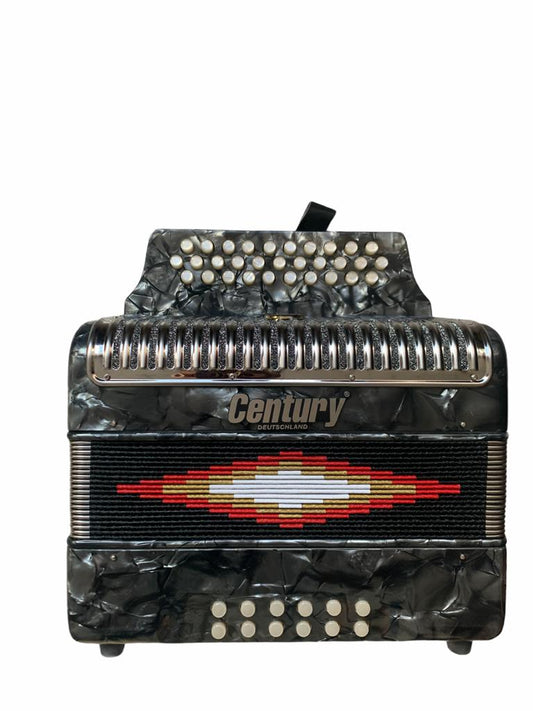 ACORDEON BOTONES FA GRIS PARRILLA METAL 3012 CENTURY C3012FAGP N