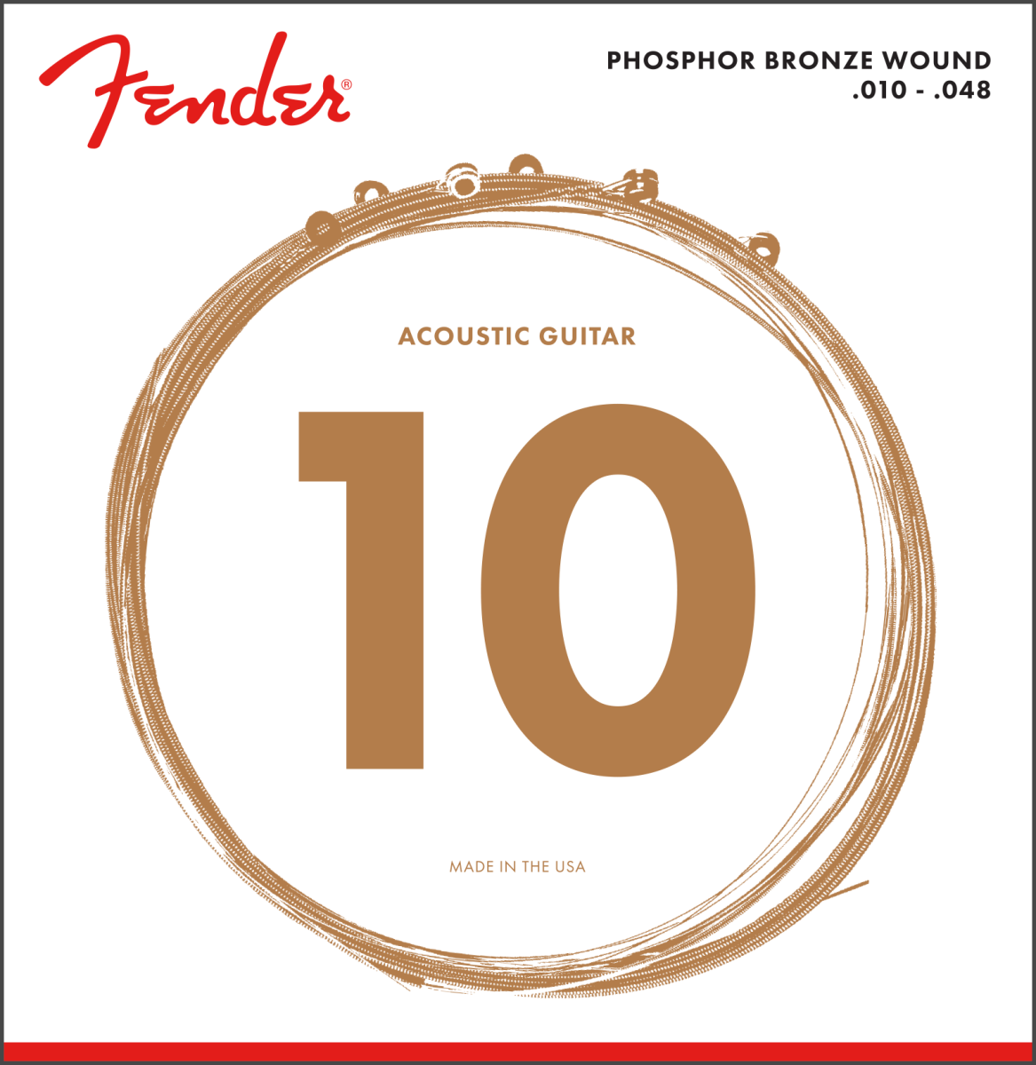 ENCORDADURA PARA GUITARRA ACUSTICA FENDER PHOSPHOR BRONZE