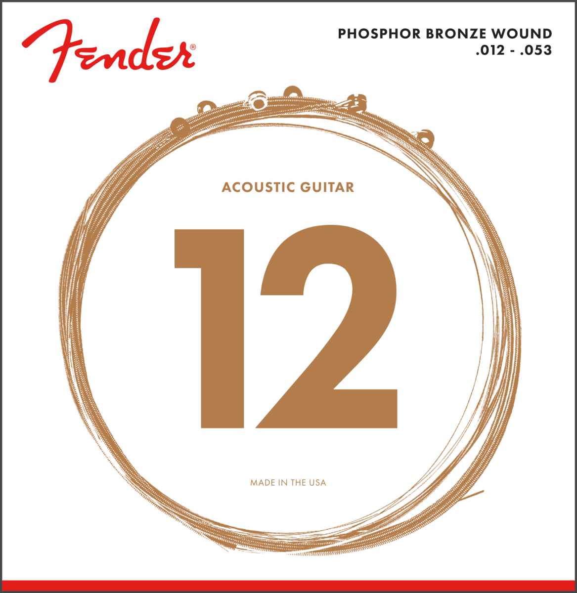 ENCORDADURA PARA GUITARRA ACUSTICA FENDER PHOSPHOR BRONZE