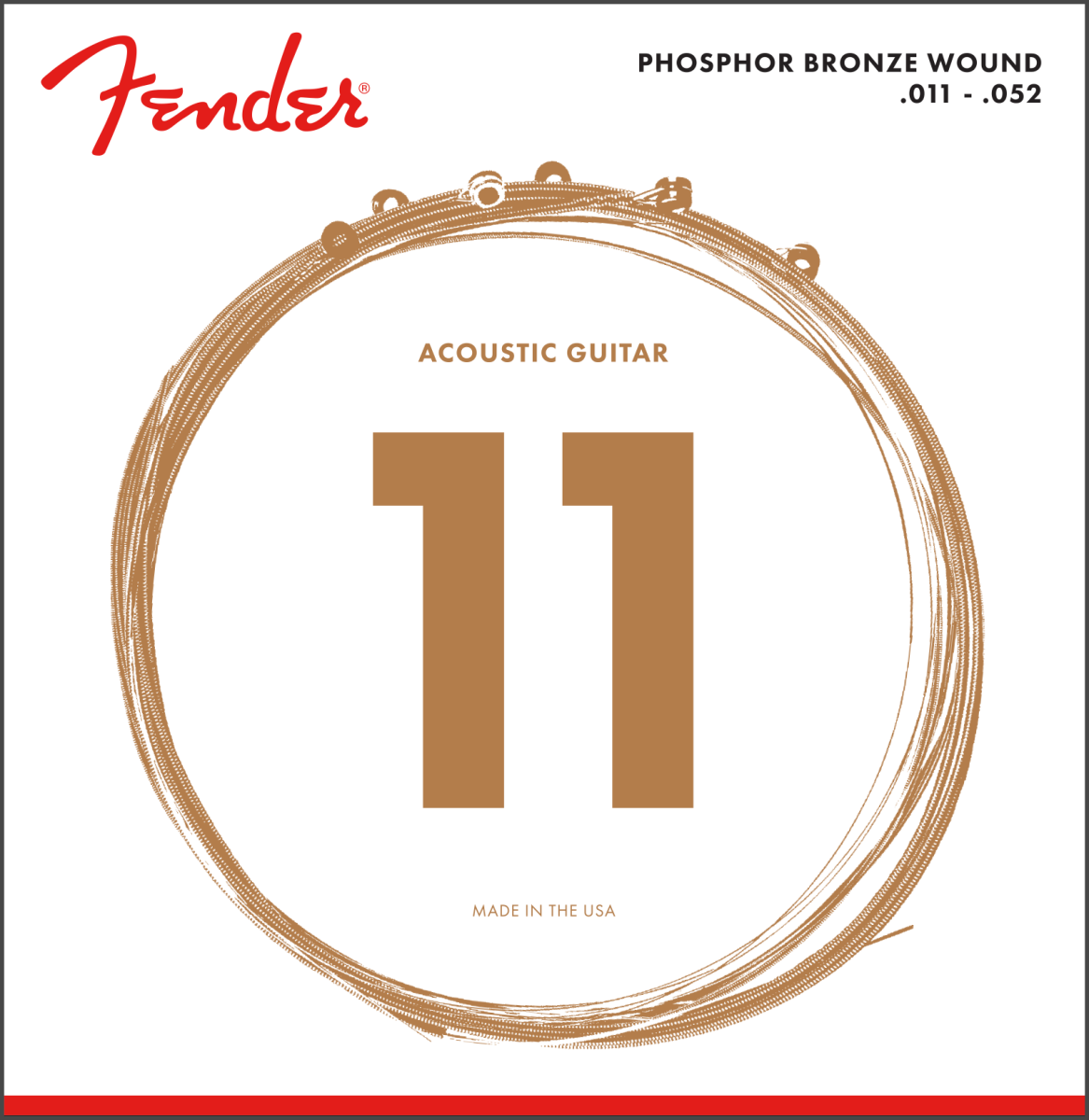 ENCORDADURA PARA GUITARRA ACUSTICA FENDER PHOSPHOR BRONZE