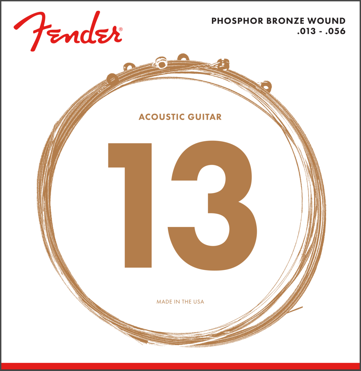 ENCORDADURA PARA GUITARRA ACUSTICA FENDER PHOSPHOR BRONZE