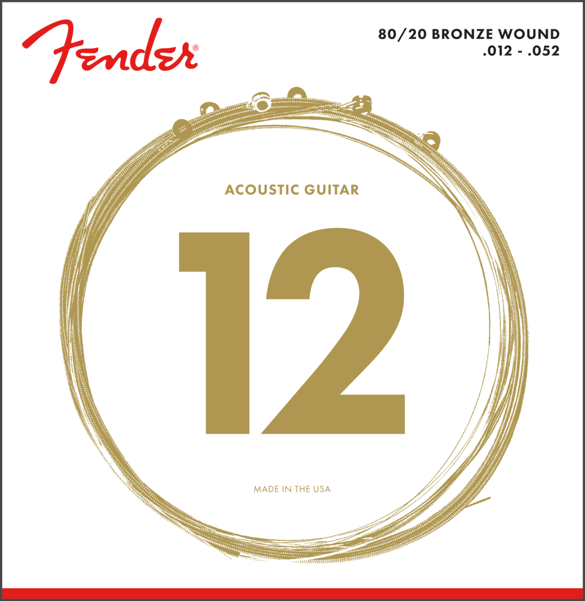 ENCORDADURA PARA GUITARRA ACUSTICA FENDER BRONZE 80/20