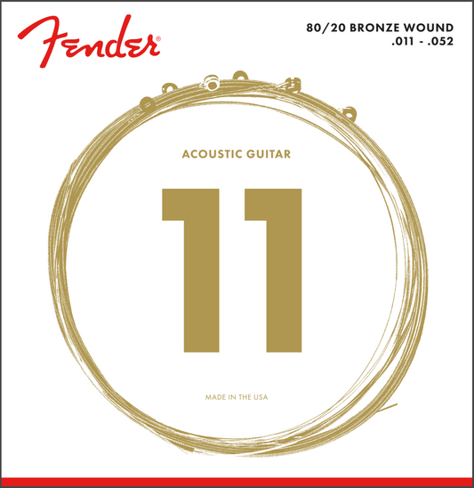 ENCORDADURA PARA GUITARRA ACUSTICA FENDER BRONZE 80/20 .11 0730070405 N