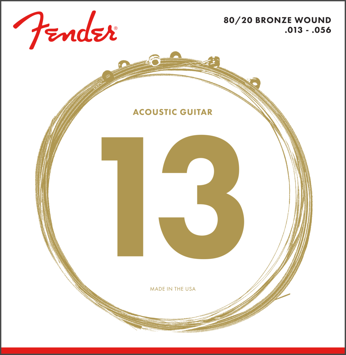 ENCORDADURA PARA GUITARRA ACUSTICA FENDER BRONZE 80/20