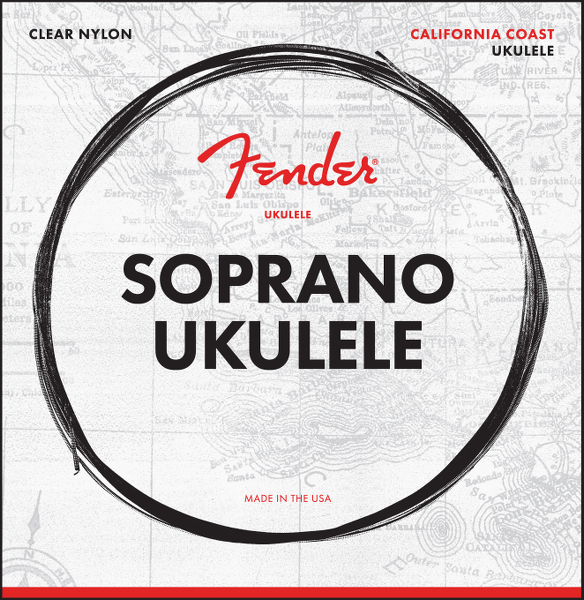 JUEGO DE CUERDAS PARA UKULELE SOPRANO FENDER NYLON TRANSP N