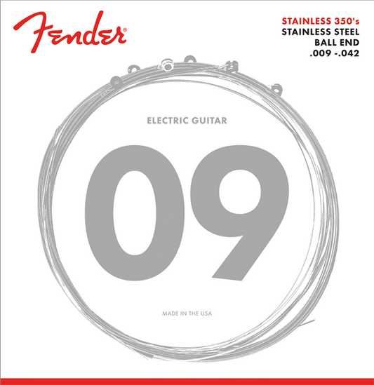 JUEGO DE CUERDAS  GUIT ELECTRICA FENDER STAINLESS STEEL .09 - .042 N