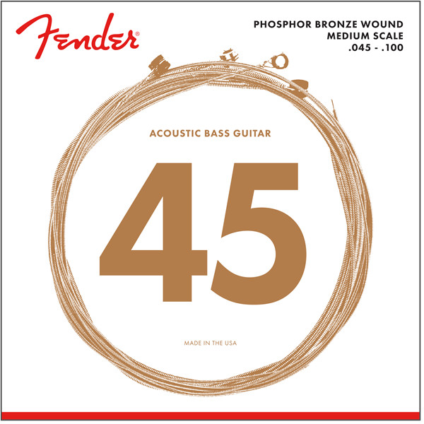 JUEGO FENDER  BAJO ACÚSTICO DE BRONCE FOSFORO 45-100 N