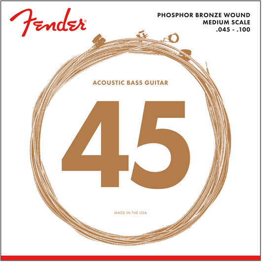 JUEGO FENDER  BAJO ACÚSTICO DE BRONCE FOSFORO 45-100 N