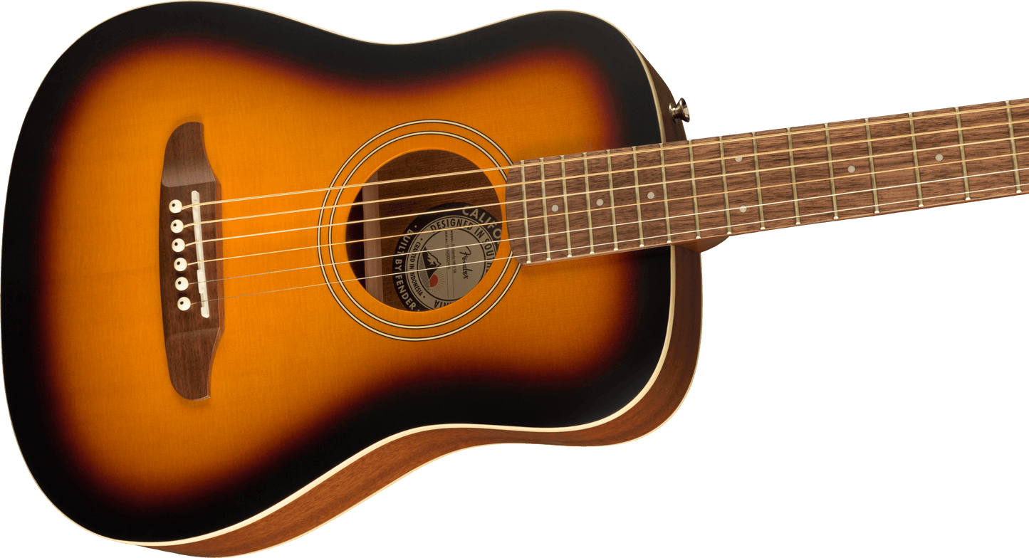 GUITARRA ACÚSTICA FENDER REDONDO MINI CON FUNDA