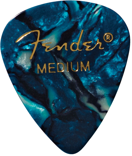 PUAS PARA GUITARRA FENDER PAQUETE DE 12 PIEZAS CELLULOID MEDIUM