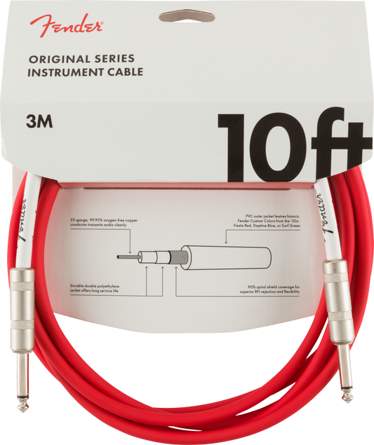 CABLE PARA INSTRUMENTO ORIGINAL SERIES FENDER 3 METROS ROJO
