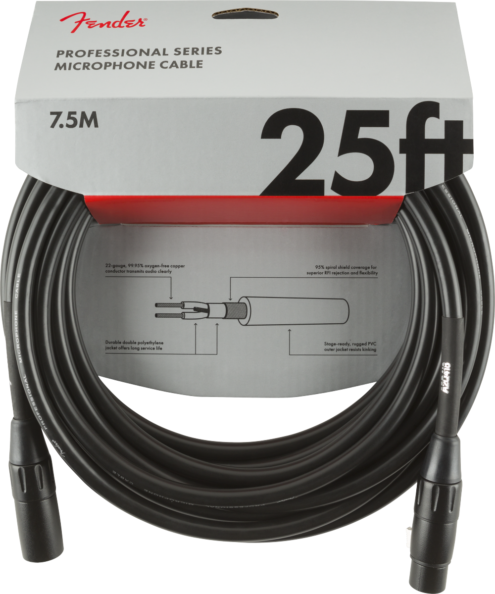 PRO 25' MICROPHONE CABLE FENDER N