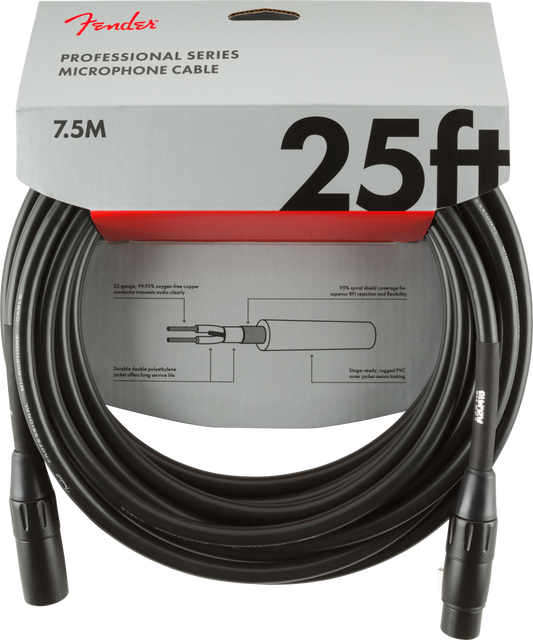 PRO 25' MICROPHONE CABLE FENDER N