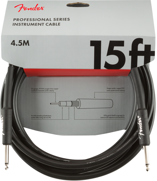 CABLE DE INSTRUMENTO DE LA SERIE PROFESIONAL FENDER 4.5M