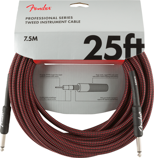 CABLE FENDER PARA INSTRUMENTO SERIE PROFESSIONAL, TWEED ROJA N