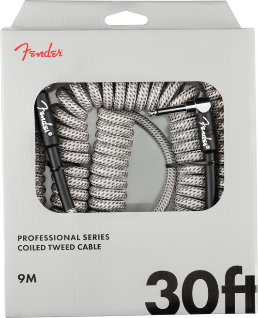 CABLE FENDER EN ESPIRAL SERIE PROFESSIONAL, TWEED BLANCO, 30 ' 9M. N