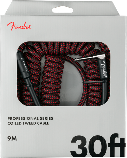 Cable para Instrumento Fender Espiral Texturizado Profesional Series 9m Rojo N