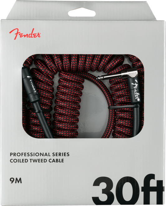 CABLE PARA INSTRUMENTO FENDER ESPIRAL TEXTURIZADO PROFESIONAL SERIES 9M ROJO N