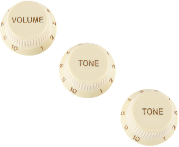 PERILLAS FENDER KNOBS, SOFT TOUCH 1 VOL 2 TONE, A. WHT N