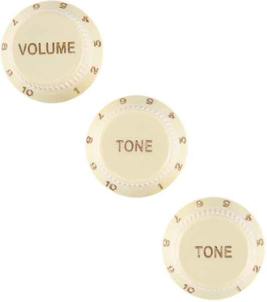PERILLAS FENDER KNOBS, SOFT TOUCH 1 VOL 2 TONE, A. WHT N
